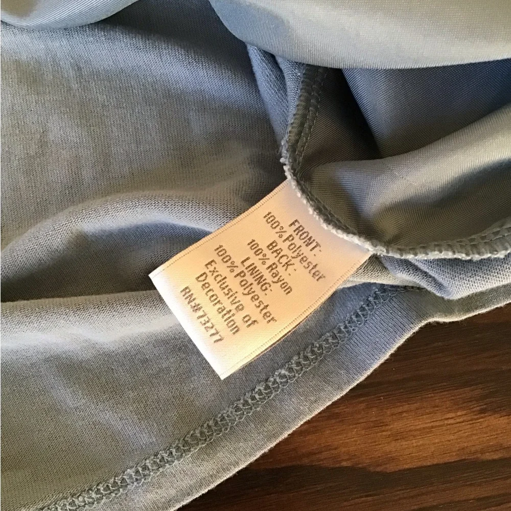 Light Blue Sleeveless Peter Pan blouse - Picture 11 of 12